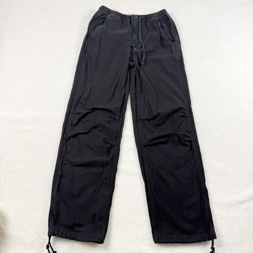 TNA Cache Cargo Parachute Pants Size XS  Relaxed Straight Mid Rise Stretch Waist